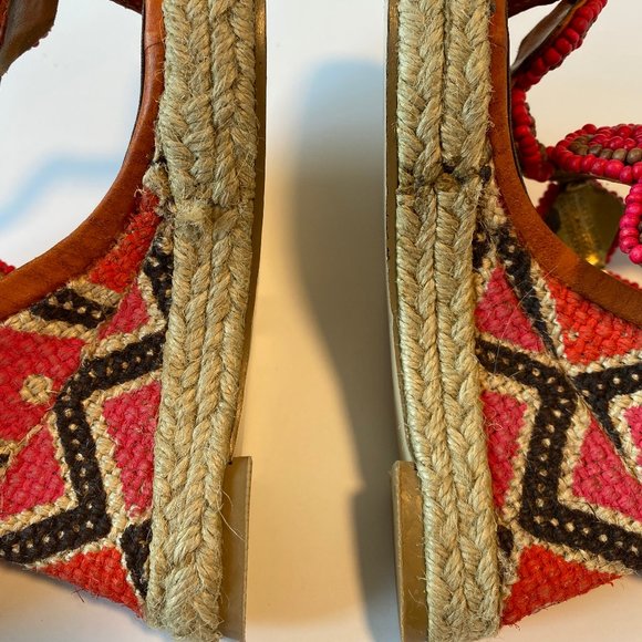 JLo by Jennifer Lopez Beaded Aztec Wedge Sandals - Picture 8 of 11